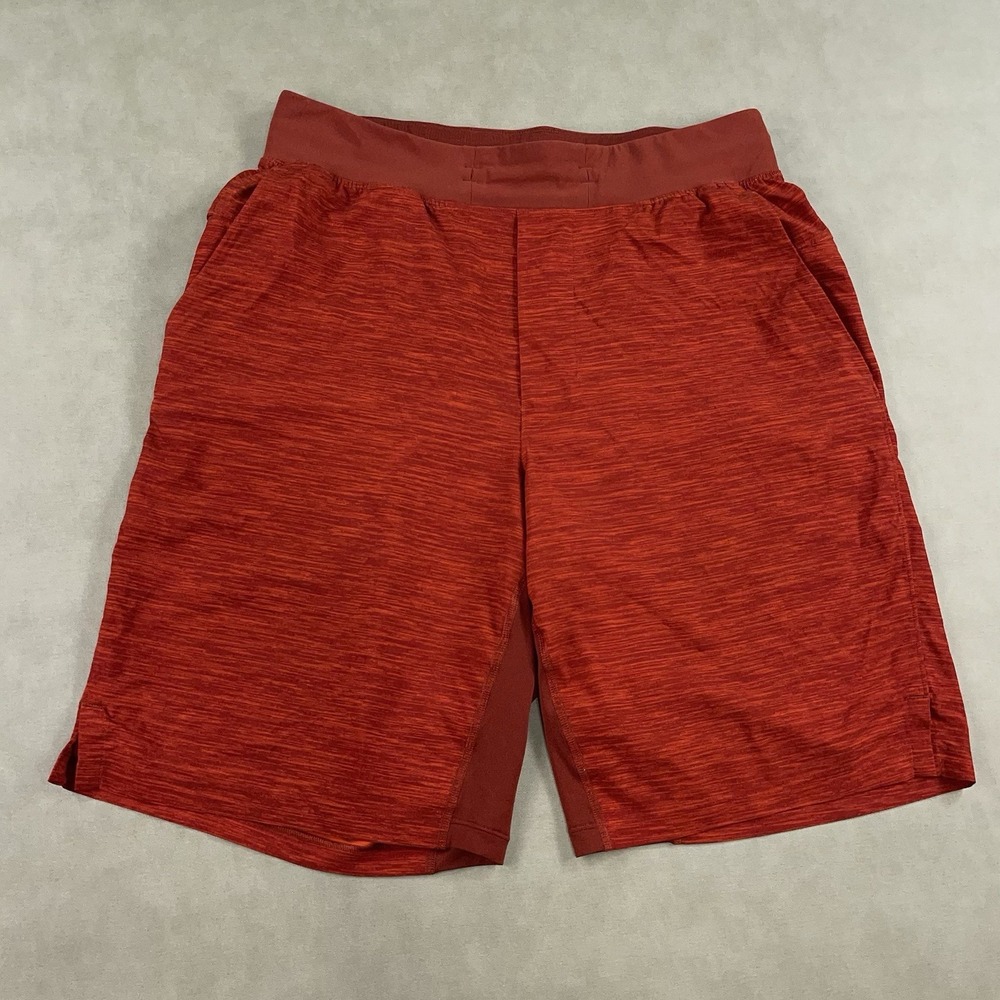 Lululemon Shorts Mens Small T.H.E. Linerless 9" Heathered Red Orange Run Gym